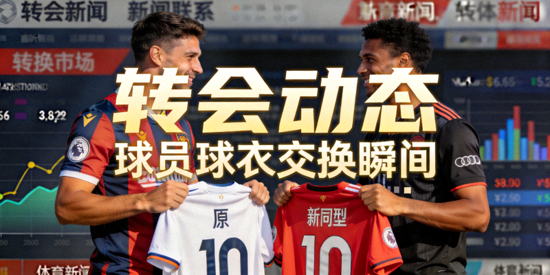 转会市场新闻配图 - 象征转会的球员球衣交换画面